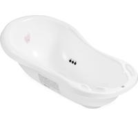 Baignoire de bébé pour nouveau-nés et bébés jusqu'à 12 mois, avec bouchon et tapis antidérapant, en plastique sans BPA, longueur : 84cm