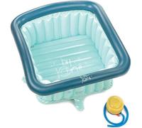 Jane Réducteur de douche bébé gonflable 60x60 cm 70L Ventouses Bouchon de vidange Pompe incluse Bleu