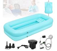 Baignoire de Douche, Kit De Baignoire De Douche Gonflable Médicale Aide Au Bain Dans Le Lit Pour Patient Handicapé, âgé, Alité Ou Blessé, Baignoire Portable En PVC Au Lit