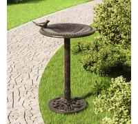 Baignoire de Jardin pour Oiseaux Bronze Plastique Bain Terrasse Cour vidaXL