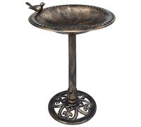 vidaXL Baignoire de jardin pour oiseaux Bronze Plastique 48223