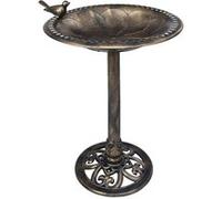 vidaXL Baignoire de jardin pour oiseaux Bronze Plastique 48223