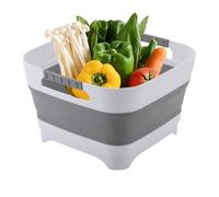 Baignoire de lavage portable | Bassin de lavage pliable | Bol de lavabo de cuisine | Trempage à main levée multi-usage avec une poignée ergonomique panier d'économie d'espace pliable pour les soins au
