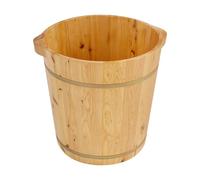 Baignoire de pieds en bois, grand bac à pieds portable, bol de pédicure réutilisable, seau en bois, seau de bain de pieds pour familles, bains de pieds et salles de sauna, 36,5 x 40 cm