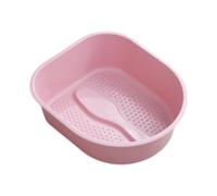 Baignoire de pieds polyvalente pour pieds secs et craquelés, rose, 38,5 x 33 x 11,5 cm