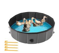 Baignoire de poulet, baignoire anti-poussière pour poussins - Accessoire de grande capacité pour poulailler, récipient de nettoyage pour dindes, canards, cailles, animaux domestiques