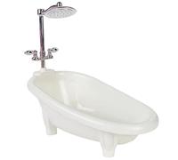 Baignoire de poupée, Baignoire de Maison poupée avec Pomme Douche, Simulation Miniature décorative pour Enfants, Accessoires Maison