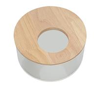 Baignoire de Sable pour Hamster, Salle de Bain Ronde Transparente pour Animaux de Compagnie avec Un Design Spacieux en Acrylique et Bûche (Moyen)