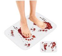 Baignoire de sang tapis Halloween Bath Mat Halloween Salle de bain Tapis 15.75x23.62 pouces Baignoire Halloween Mat super absorbant non absorbant Blood Salle de bain tapis de douche épais pour salles