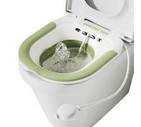 Baignoire de Siège avec Chasse D'eau,Bassin de Soins Post-partum Pliable,Bain de Siège Portable pour Hémorroïdes,Soins Post-partum,Femmes Enceintes et Personnes Âgées,Suspendu