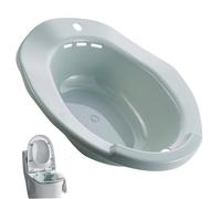 Baignoire de siège pour toilettes, lavabo en plastique avec trou anti-débordement et trou de suspension pour hémorroïdes post-partum, femmes âgées 15, 35 x 14, 37 x 4, 53 pouces Baignoire siège pou