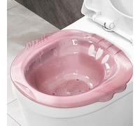 Baignoire de Sitz post-partum, au-dessus des toilettes Sitz Bath pour les hémorroïdes, bains de sitz anti-débat, bain de Sitz pour les toilettes pour les hémorroïdes post-partum Soins privés (rose)