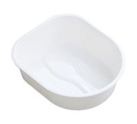 Baignoire de trempage de 1 pc, 15x13x4.5 bassin bain à pied léger portable avec massage, seau lavage ménagers pour laver les pieds trempage adultes, blanc.