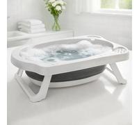 Baignoire de voyage, pliable, antidérapante, pour bébé, blanche, grise, 80 x 46 x 24 cm