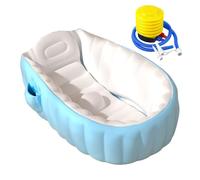 Baignoire De Voyage Pour Bébé, Bain Gonflable pour Enfant avec Pompe au Pied pour Douche, Bassin Portable Antidérapant pour de 2 Ans et Plus