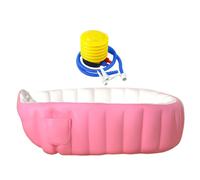 Baignoire de voyage, pour bébé, gonflable, avec pompe à pied, pliable, antidérapante, pour enfants à partir de 2 ans