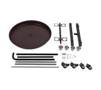 Baignoire d'oiseau extérieure multi-fonction grand espace résistant à la rouille mangeoire mobile d'oiseaux pour la décoration de pelouse de cour