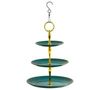 Baignoire D'oiseau, Mangeoire À Oiseaux Suspendue, Fontaine De Jardin Goldfinch, Design Décoratif, Résistant Aux Intempéries, Vert, Rouge, 34 Cm / 13,39 Pouces, pour Le Jardin, Le Patio
