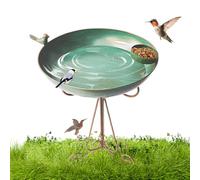 Baignoire d'oiseaux en Plein air | Bol d'alimentation en métal pour colibris - Bain d'oiseaux à l'état météorologique pour Jardin Pont de pelouse Jardin bû backy Balcon Porche extérieur Porche