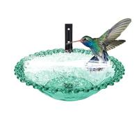 Baignoire d'oiseaux en Plein air - Plat de Bain d'oiseauxs Suspendu, Bassin d'oiseau de Jardin monté de 9 Pouces avec Design Floral | Plat d'eau de l'alimentation la Faune pour Balcon de Cour, Plate