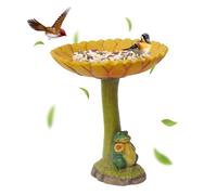 Baignoire d'oiseaux Ficheur Debout en résine Boueur d'oiseau Bol Bowl Garden Garden Gardeurs d'oiseaux Gardien d'oiseau Cadeau pour Amant d'oiseaux 16,5 * 20cm