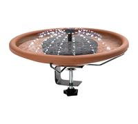 Baignoire d'oiseaux montée sur le pont - Bol de bain d'oiseaux à serrage pour bourses de terrasse, mangeoire à eau des oiseaux de jardin extérieur | Bassin d'oiseaux de terrasse, mangeoire à oiseaux d