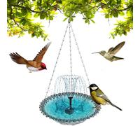 Baignoire d'oiseaux Suspendue, Bol de Bain d'oiseaux en Plastique avec Fontaine Solaire, 9, 3x18, 1 dans Une mangeoire à Ronds mangeur ' Sauvages multifonctionnels pour la Cour de