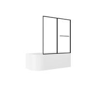 Baignoire douche blanche avec pare baignoire coulissant - 240 L - Angle droit - ANIKA