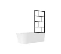 Baignoire douche blanche avec pare baignoire pivotant - 201 L - Angle droit - PONTICOLA