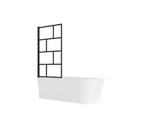 Baignoire douche blanche avec pare baignoire pivotant - 201 L - Angle gauche - PONTICOLA