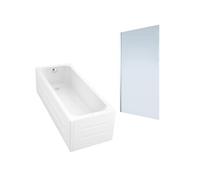 Baignoire droite D-Code 1700x750mm + Pare bain droit AURYS Mist 1 chromé