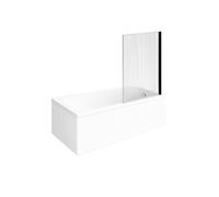 Baignoire droite VILLEROY & BOCH Architectura acrylique 170 x 75 cm + Pare bain droite AURYS Raywall Noir mat