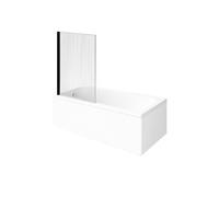 Baignoire droite VILLEROY & BOCH Architectura acrylique 170 x 75 cm + Pare bain gauche AURYS Raywall Noir mat