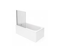 Baignoire droite VILLEROY ET BOCH Oberon quaryl 170 x 70 cm + Pare bain gauche AURYS Raywall chromé