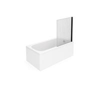 Baignoire droite VILLEROY ET BOCH Oberon quaryl 170 x 75 cm + Pare bain droite AURYS Raywall Noir mat