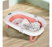 Baignoire en plastique, Baignoire Pliable, Antidérapant, baignoire pour BéBé Nouveau-né Enfants, Plusieurs styles à choisir (A - rose)
