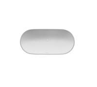 Baignoire en pose libre Duravit Luv, habillage acrylique sans soudure, 2 pentes de dos, avec garniture d'écoulement, 1600x750mm, blanc mat, 700461000000000