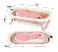 Baignoire Enfant Pliable Évolutive VIVOLILV,Avec Thermomètre,Drainage Rapide Poignées Ergonomiques,Pour Bébé 0-Nouveau