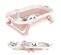 Baignoire Enfants Pliable XXL Avec Transat De Bain & Thermomètre Intégré,Baignoire Enfant Avec Siege De Bain,Baignoire enfants Sur Pied,Cadeau De Naissance Fille Ou Garçon