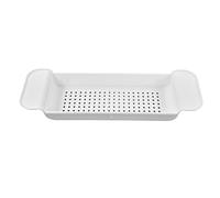 Baignoire Extensible Caddy Plateau Multifonction Télescopique Drain Rack Évier Baignoire Salle De Bains Organisateur Rack Antidérapant pour Bougie Serviette Livre Vin
