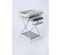Baignoire extra pour bébé avec support élévateur de hauteur, baignoire pliable pour 0-24 mois, 84 cm, gris