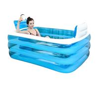 Baignoire gonflable adulte Spa balnéothérapie Hickened Baril De Bain De Plage Baignoire Double Pliable PVC + Pompe à air électrique