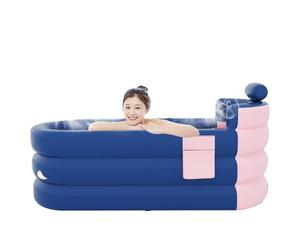 Baignoire gonflable, baignoire portable - Piscine immergée pliable avec tonneau de glace | Baignoire à glace portable pour adultes, baignoire froide avec appuie-tête, support lombaire, poche de