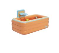 Baignoire Gonflable Baignoires gonflables pliables, bain de vapeur complet, piscine intérieure, portable for adultes(Orange B 150x84x65cm)