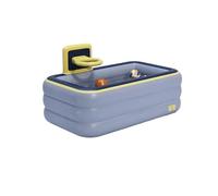 Baignoire Gonflable Baignoires gonflables pliables, bain de vapeur complet, piscine intérieure, portable for adultes(Blue A 130x75x50cm)