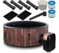 Baignoire gonflable de jardin COIL SPA, piscine d'hydromassage, 6 personnes, 2024, style rustique