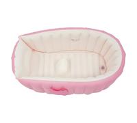 Baignoire gonflable, en PVC, antidérapante, avec colonne centrale, portable, pour nouveau-né, convient aux nouveau-nés, aux voyages, rose