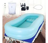 Baignoire Gonflable Polyvalent Portable Kit De Baignoire De Douche Gonflable MéDicale Baignoire en PVC avec Pompe à Air éLectrique Bain Au Lit pour HandicapéS Personnes âGéEs,03