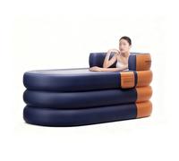 Baignoire Gonflable Portable avec Pompe Sans Fil Confort de Niveau SPA, Couvercle d'Intimité, 2 Vidange, Pliable pour Maison, Appartement, Voyaage(Orange,160 x 84 x 65cm)