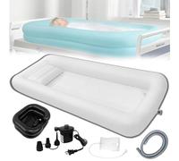 Baignoire Gonflable Portable en PVC avec Pompe à air électrique Accessoire d'aide aux aidants naturels adapté aux Personnes âgées à mobilité réduite(White)